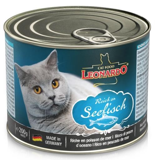 Leonardo Seefisch 6 x 200g Premium Feuchtnahrung für Katzen