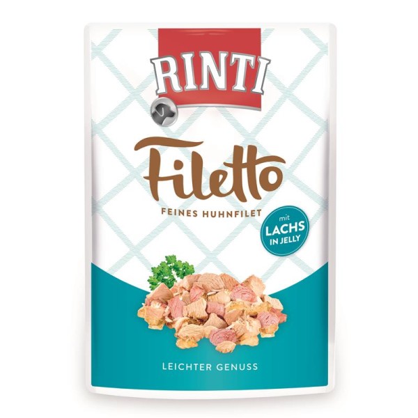 Rinti Filetto Jelly Huhn & Lachs 24 x 100g Hundefutter