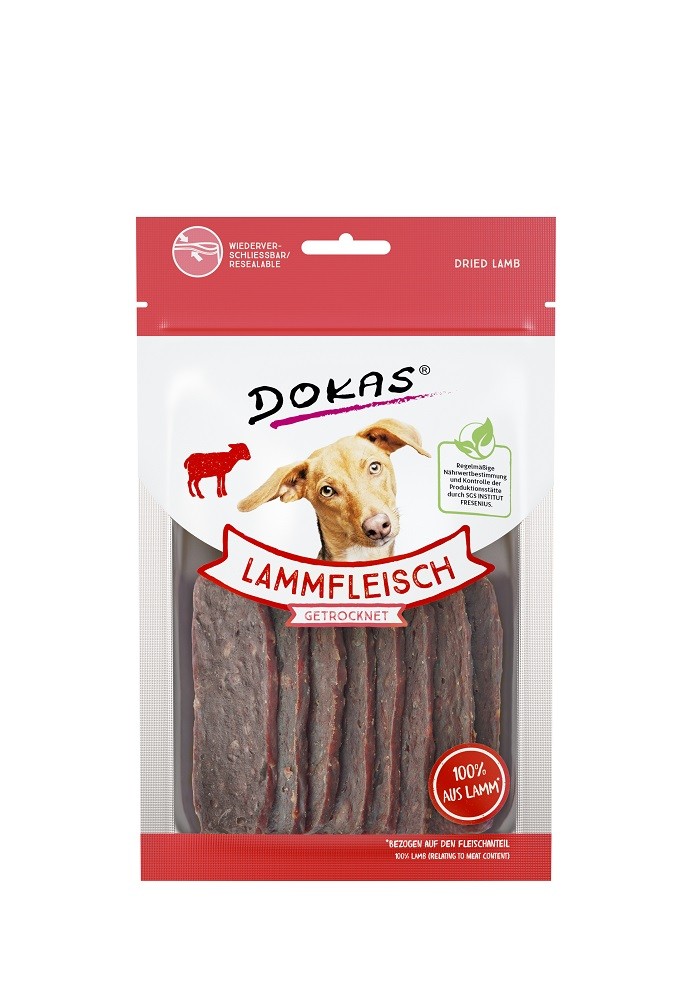 Dokas Dog Snack Lammfleisch getrocknet 70g Hundesnack