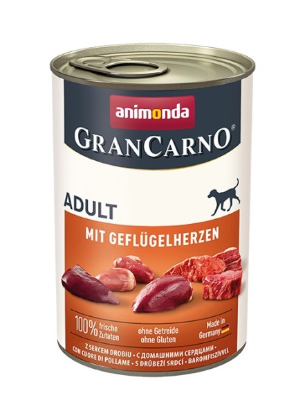 Animonda Dog Dose GranCarno Adult Geflügelherzen 6 x 400g Hundefutter