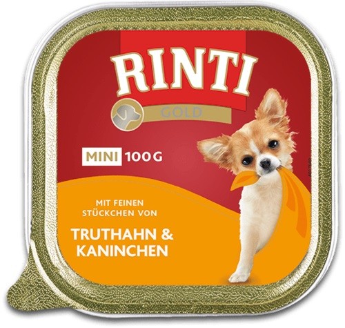 RINTI Gold Mini Truthahn & Kaninchen 16 x 100g Hundefutter