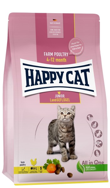 Happy Cat Young Junior Land Geflügel 10kg Katzenfutter