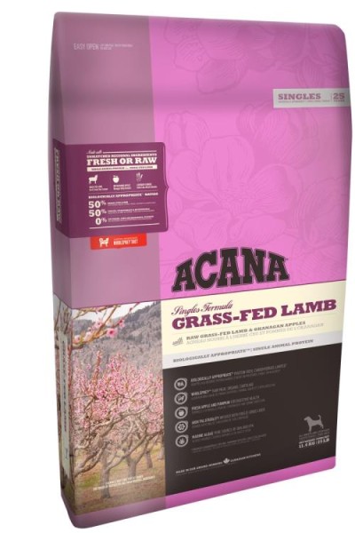 Acana Singles Dog Grass-Fed Lamb 11,4 kg für ernährungssensible Hunde