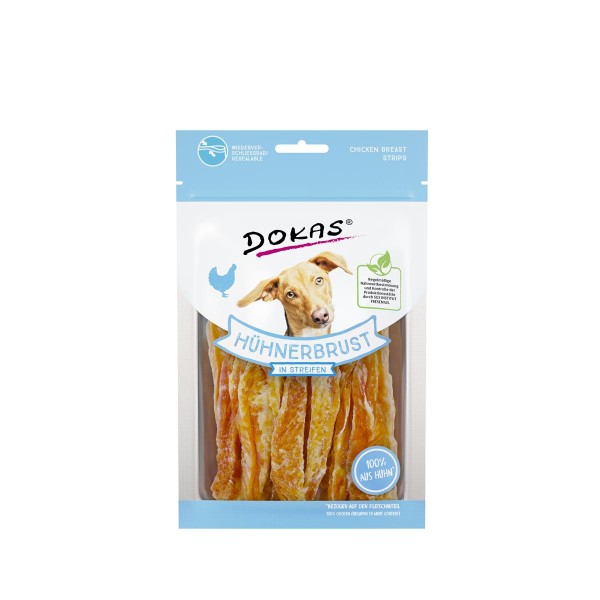Dokas Dog Snack Hühnerbrust in Streifen 11x 70g Hundesnack