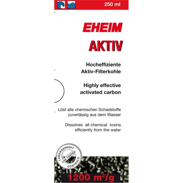 EHEIM AKTIV 250ml / 140g hocheffiziente Aktiv-Filterkohle für Aquariumfilter