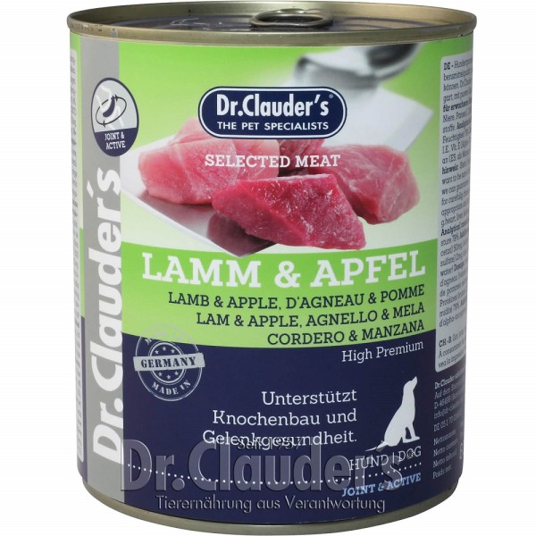 Dr. Clauders Dog Dose Selected Meat Lamm & Apfel 6 x 800g Hundefutter nass