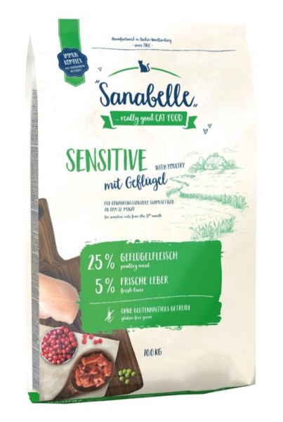 Sanabelle Sensitive Geflügel 10 kg für ernährungssensible Katzen