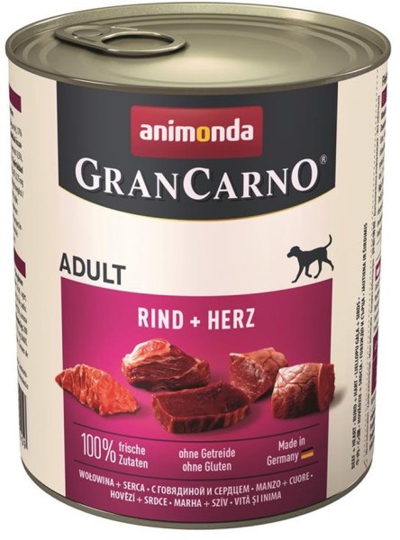 Animonda GranCarno Adult Rind & Herz 6 x 800g Hundefutter