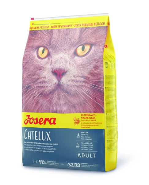 Josera Catelux Trockenfutter für Katzen 4,25 kg + 4x Paula Snack gratis