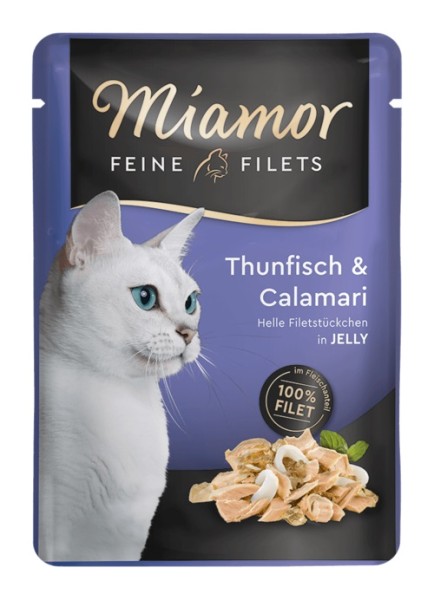 Miamor Feine Filets in Jelly Thunfisch & Calamari Frischebeutel 24 x 100g