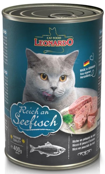 Leonardo Seefisch 6 x 400g Dose Feuchtnahrung für Katzen