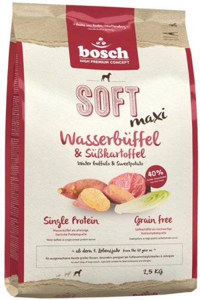 Bosch HPC Soft Maxi Wasserbüffel & Süßkartoffel 2,5 kg getreidefrei