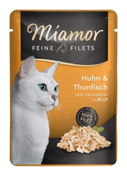 Miamor Feine Filets Huhn & Thunfisch 24 x 100g Portionsbeutel Finnern