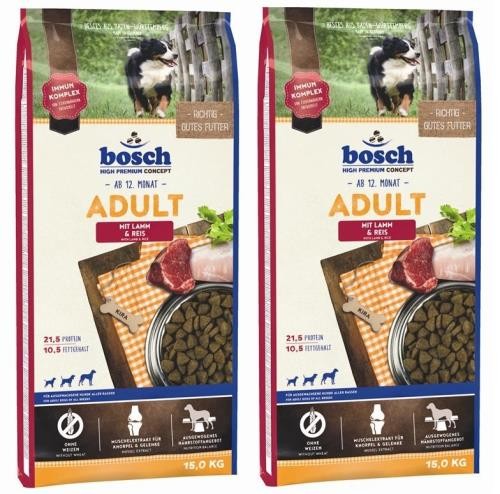 Bosch Adult Lamm & Reis 2 x 15 kg Hundefutter Trockenfutter