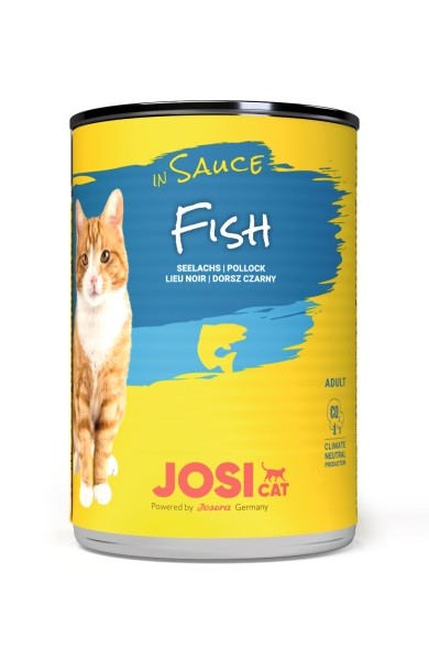 JosiCat Fish in Sauce 12x415g Dose Katzenfutter