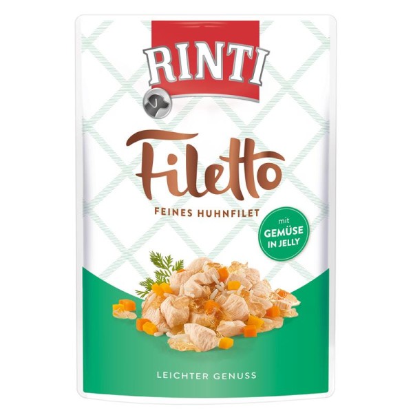 Rinti Filetto Jelly Huhn & Gemüse 24 x 100g Hundefutter