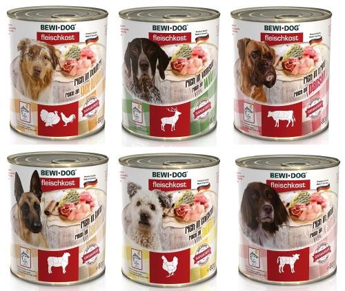 BEWI DOG Fleischkost 24 x 800g - Sorten frei wählbar