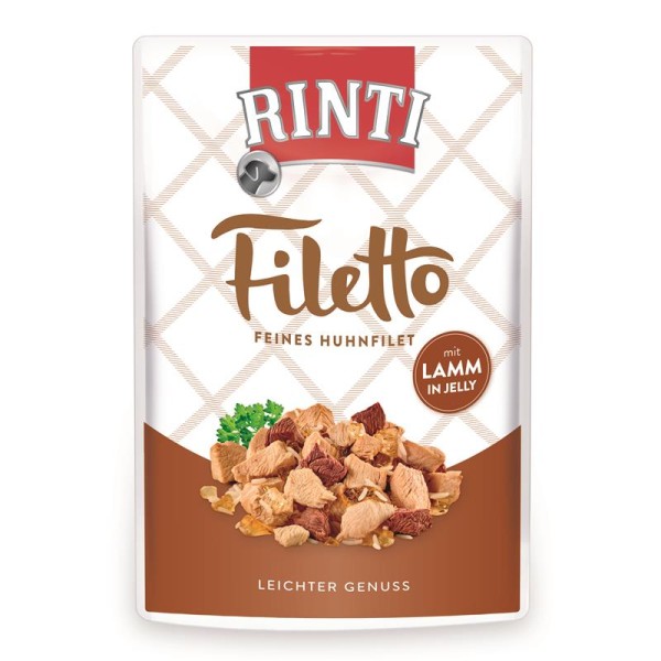 Rinti Filetto Jelly Huhn & Lamm 24 x 100g Hundefutter