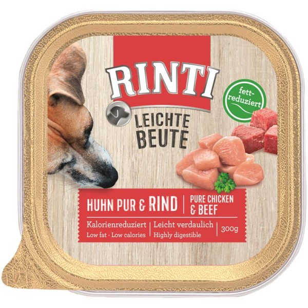 Rinti Schale Leichte Beute Huhn Pur & Rind 9 x 300g Hundefutter