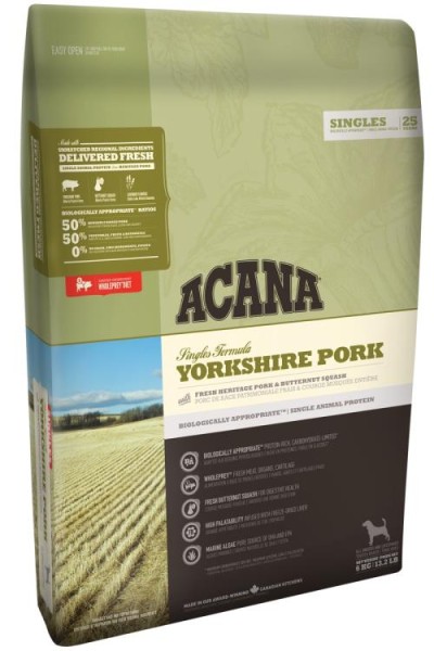 Acana Singles Dog Yorkshire Pork 6 kg für ernährungssensible Hunde