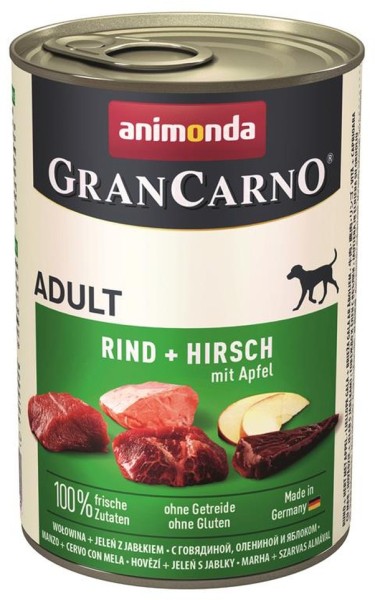 Animonda GranCarno Adult Rind & Hirsch mit Apfel 6 x 400g Hundefutter