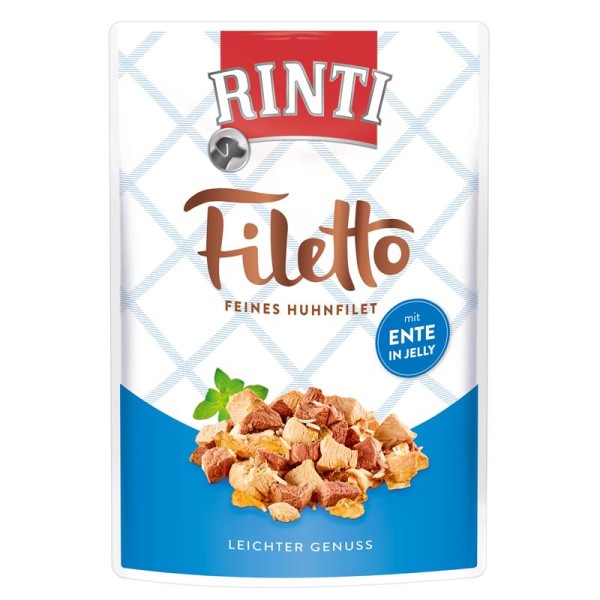 Rinti Filetto Jelly Huhn & Ente 24 x 100g Hundefutter