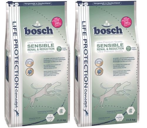 Bosch Renal & Reduction 2 x 11,5 kg für ernährungssensible ausgewachsene Hunde