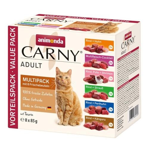 8 x Animonda Cat Portionsbeutel Carny Adult Multipack 8 x 85g