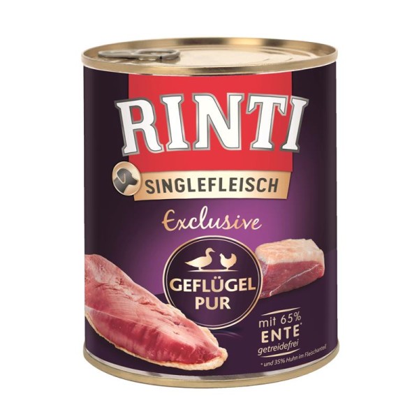 Rinti Singlefleisch Exclusive Geflügel Pur 6 x 800 g
