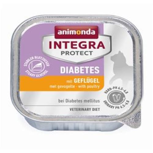 Animonda Integra Diabetes Geflügel 16 x 100g Schale Katzenfutter
