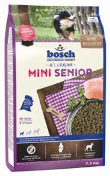 2,5 kg Bosch Mini Senior Hundefutter für ältere Hunde kleiner Rassen