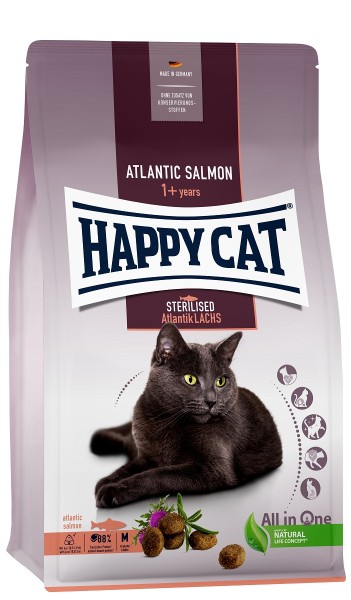 Happy Cat Sterilised Adult Atlantik Lachs 10kg Katzenfutter
