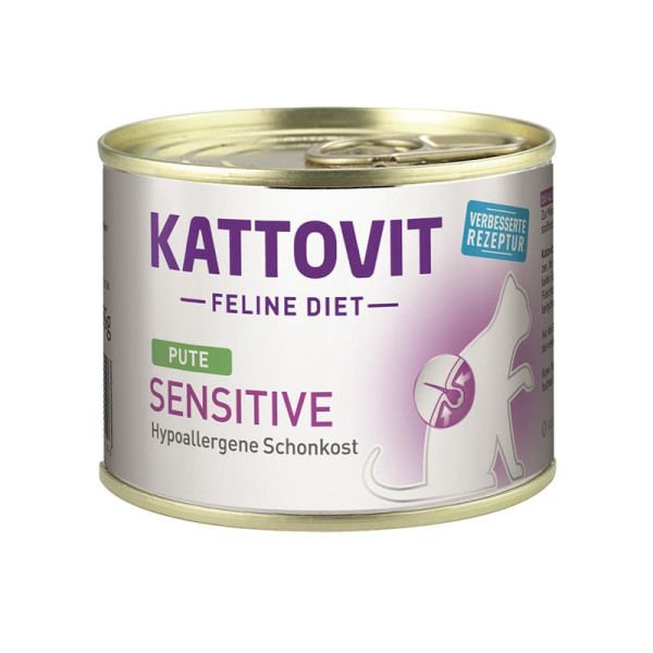 Kattovit Dose Feline Diet Sensitive Pute 12 x 185g für sensible Katzen