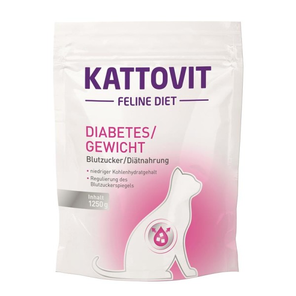 Kattovit Feline Diet Diabetes/Gewicht 1250g speziell für übergewichtige Katzen