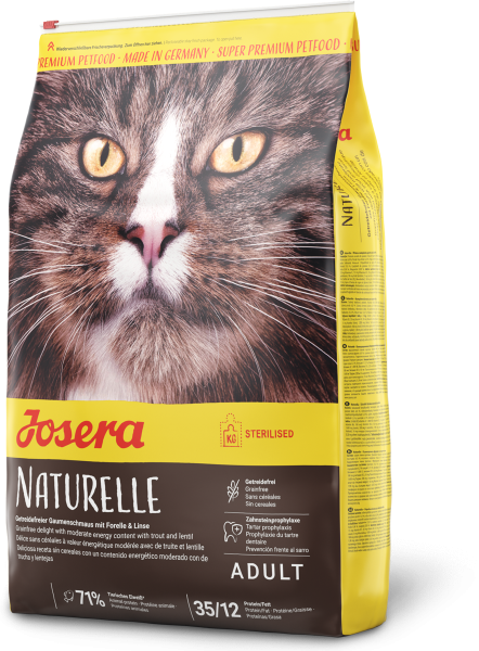 Josera Naturelle Trockenfutter für Katzen 4,25 kg + 4x Paula Snack gratis
