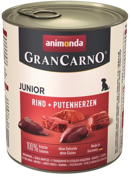Animonda GranCarno Junior Rind & Putenherzen 6 x 800g Hundefutter