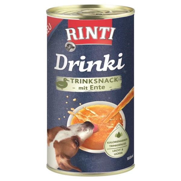 Rinti Drinki Ente 24 x 185ml Trinksnack für Hunde