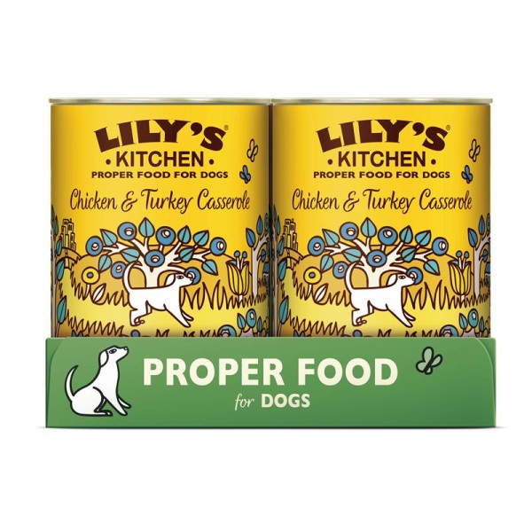 Lilys Kitchen Dog Chicken & Turkey Casserole 6 x 400g Hundefutter