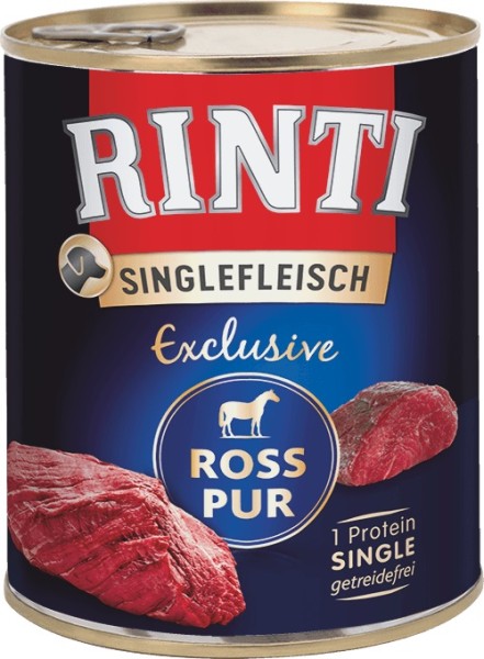 Finnern Dose Rinti Singlefleisch Exclusive Ross Pur 6 x 800g Hundefutter