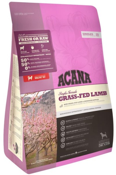 Acana Singles Dog Grass-Fed Lamb 2kg ideal für ernährungssensible Hunde