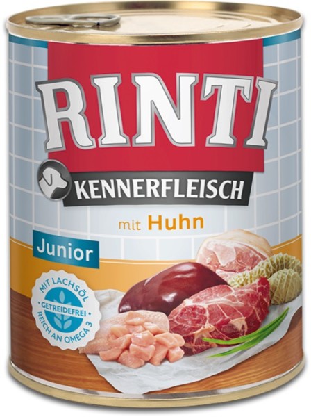 Rinti Dose Kennerfleisch Junior Huhn 12 x 800g Hundefutter