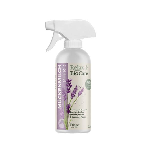 Relax Biocare Mückenmilch Pferd 500 ml Insektenschutz für Pferde