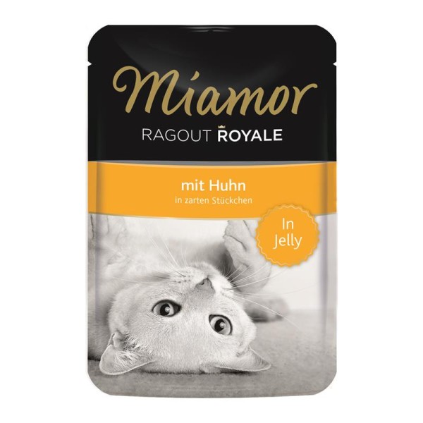 Miamor Frischebeutel Ragout Royale in Jelly Huhn 22 x 100g Katzenfutter