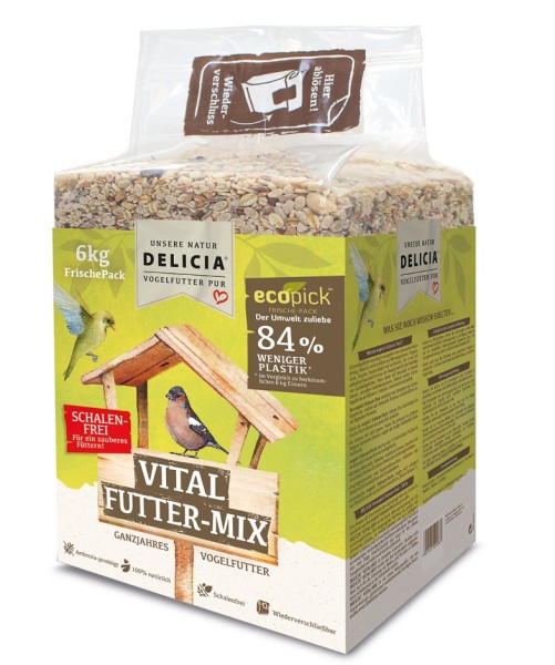 Delicia Vital Futter-Mix 6kg ganzjahres Vogelfutter