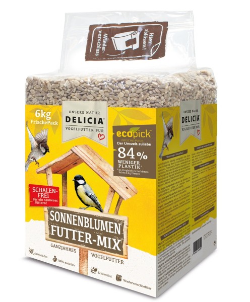 Delicia Sonnenblumen Futter-Mix 6kg ganzjahres Vogelfutter