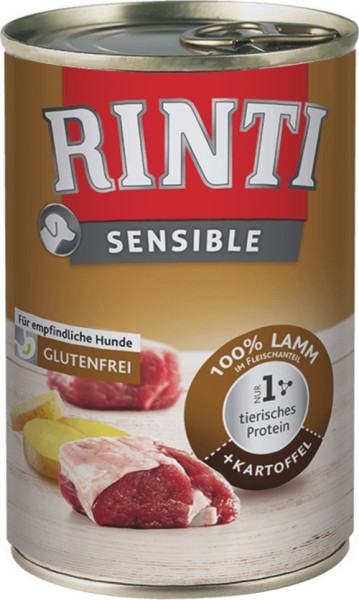 Rinti Sensible Lamm + Kartoffel 12 x 400g getreidefreies Hundefutter