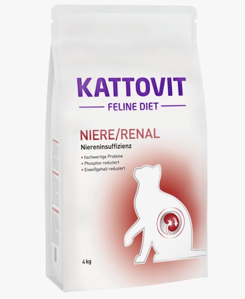 Kattovit Feline Diet Niere/Renal 4kg reduzierter Eiweißgehalt