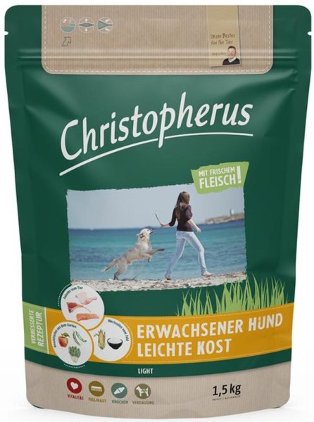 Christopherus Leichte Kost Geflügel & Reis 1,5kg getreidefreies Hundefutter