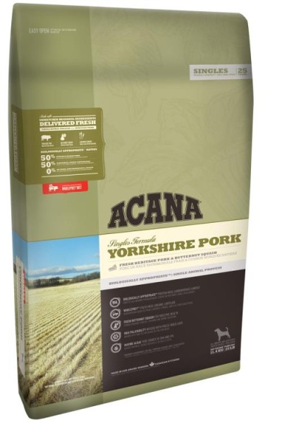 Acana Singles Dog Yorkshire Pork 11,4 kg für ernährungssensible Hunde