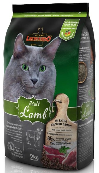 Leonardo Adult Lamb 2kg Katzenfutter mit frischem Lamm